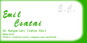 emil csatai business card